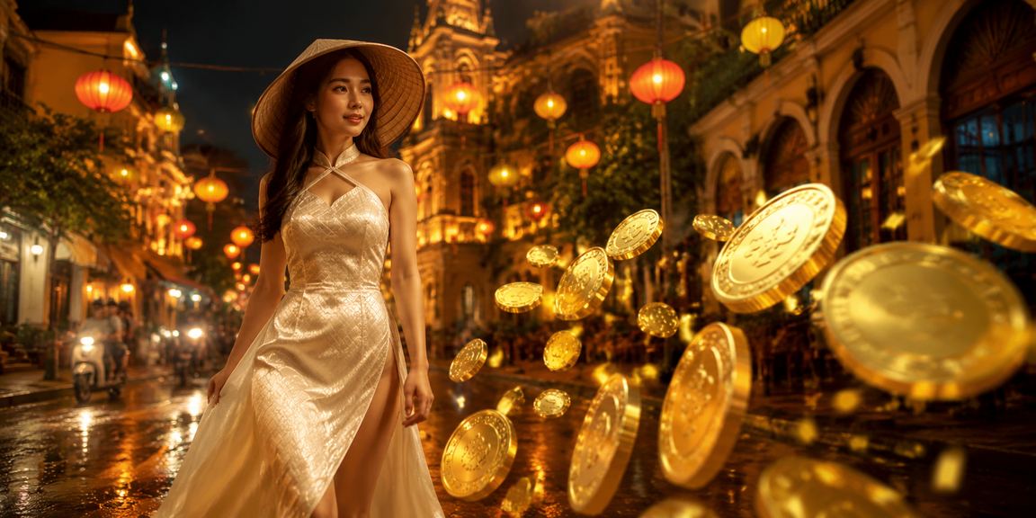Khung cảnh Hồ Chí Minh với nón lá và trải nghiệm thể thao trên web di động